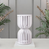 Support à gâteau carré moderne en PVC blanc pour décoration de mariage et événements