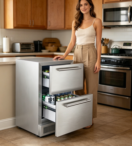 Réfrigérateur à boissons en acier inoxydable Vanace, capacité de 3,0 pieds cubes+, classe d'efficacité énergétique 1, design écologique pour la maison - Product Image 1