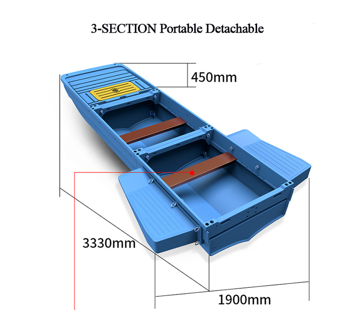 Floding Boat 2.2M Portable Folding Boat - Ideal for Fishing & Fun