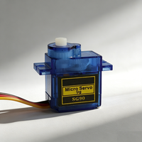 Moteur servo micro à engrenages en plastique SG90 9g 180/360 °   Angle contrôlable, couple de 1,4 kg pour voitures RC, drones jouets