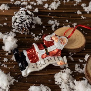 Vendita calda decorazione personalizzata dell'albero <span class=keywords><strong>di</strong></span> natale in resina artigianato <span class=keywords><strong>di</strong></span> Babbo Natale ornamenti decorazione della casa con motivo pittorico - Product Image 3