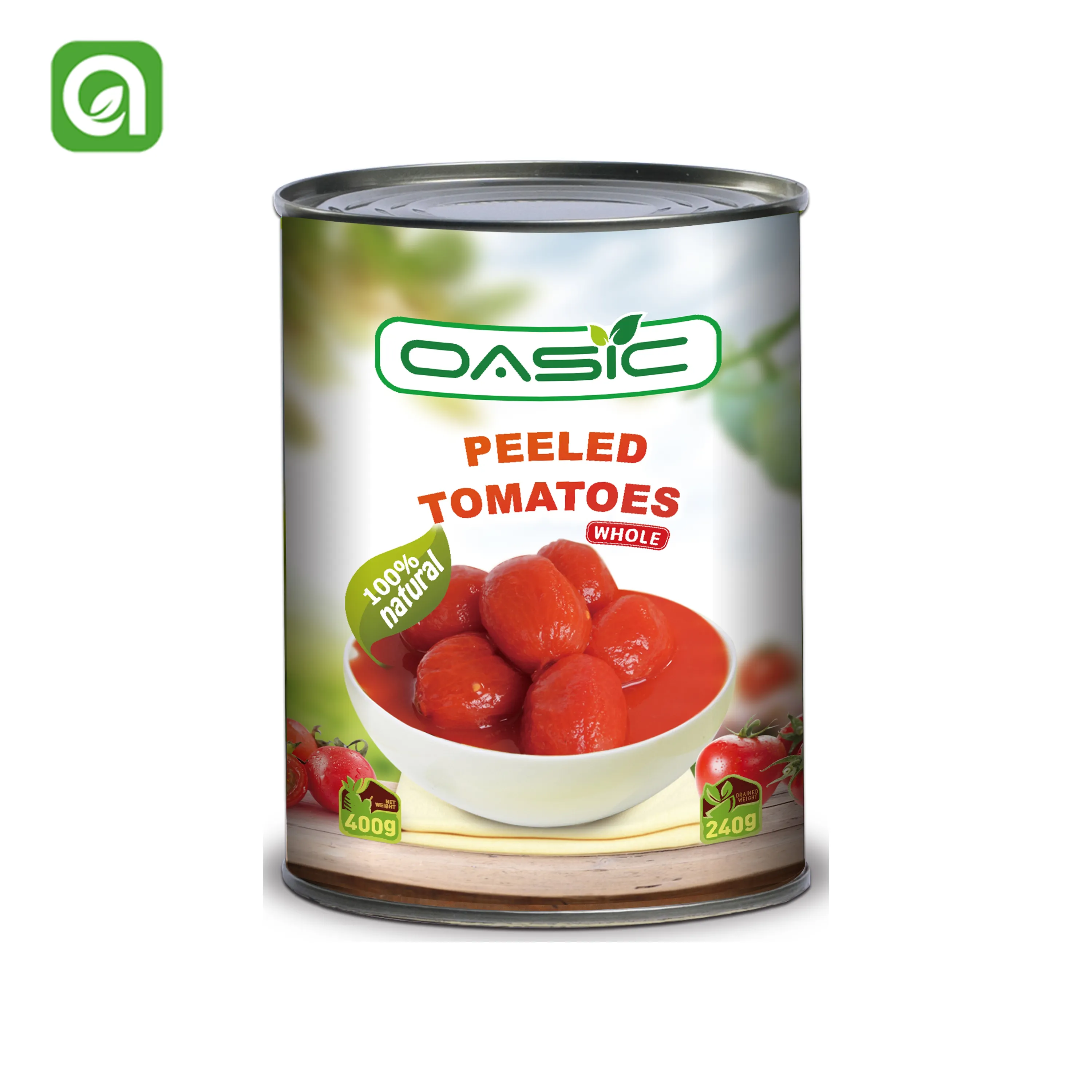 Fabrika düşük fiyat ile sebze yağı yılında iyi tat konserve soyulmuş domates yaptı