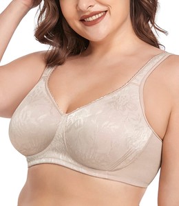 Sujetador de talla grande <span class=keywords><strong>para</strong></span> mujer, cobertura completa, sin relleno, tela ultra cómoda y superior con adorno de encaje, muestra gratis - Product Image 2