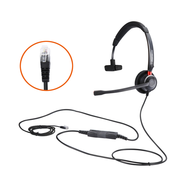 Logitech H570e Wired On-Ear Headset Mono Headphones Noise-Cancelling Microphone USB In-Line Controls Mute Button Indicator LED