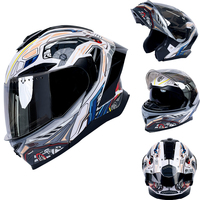Casques de moto modulaires unisexes YM en ABS, homologués DOT, rabattables, imperméables, personnalisés pour le motocross et la course, pour hommes