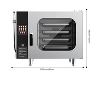 Maxky Commercial Grand Four Électrique En Acier Inoxydable Capacité 70L Poulet Rôti Canard Multifonctionnel Cuisson À La Vapeur Boulangerie