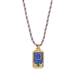 Collana Statement Trendy con Goccia di Olio Colorata e Occhio di Diao in Smeraldo, in Acciaio Inossidabile Placcato Oro 18K, Occhio <span class=keywords><strong>Blu</strong></span> - Product Image 6
