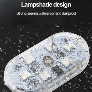 Lumière intérieure de voiture <span class=keywords><strong>sans</strong></span> <span class=keywords><strong>fil</strong></span> 7 couleurs Lampes de lecture de plafond de toit de voiture pour porte <span class=keywords><strong>Pied</strong></span> USB Contrôle tactile Lumière de nuit de véhicule - Product Image 4