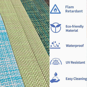 STARUNK Tissu de chaise en vinyle imperméable Tissu de teslin en maille de polyester enduit de PVC <span class=keywords><strong>pour</strong></span> chaise de cour de plage de patio extérieur - Product Image 4