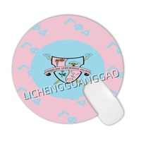 Tapis de souris rond personnalisé Phi Beta Sigma Sorority, base en caoutchouc antidérapante, tapis de bureau, surface lisse, tapis de souris pour ordinateur, accessoire pour la maison