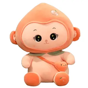 Monyet Mainan Mewah Boneka Binatang Mainan Monyet Merah Muda Mewah Kustom Monyet Lembut Mainan Dekorasi Hadiah