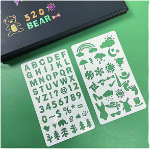 Plantillas Reutilizables de Plástico para Dibujar, Suministro de Fábrica, Juego de Juguetes de Dibujo Personalizados, Herramienta de Pintura para Paredes y Pisos - Product Image 1