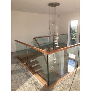Balustrade en verre en <span class=keywords><strong>U</strong></span> minimaliste pour maison, verre trempé à vue complète avec installation facile - Product Image 1