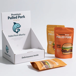 Bolsas Mylar de gran oferta con caja de pie, bolsa de embalaje de forma especial, caja de papel de exhibición, cartón - Product Image 1