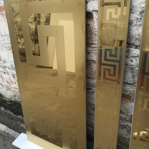 <span class=keywords><strong>Piastrelle</strong></span> italiane di lusso Springletile hotel greek key medusa pattern gold glitter <span class=keywords><strong>piastrelle</strong></span> <span class=keywords><strong>decorative</strong></span> per <span class=keywords><strong>bagno</strong></span> in ceramica lucida - Product Image 2