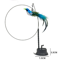 L'usine peut personnaliser le stock de jouets pour animaux de compagnie Simulation interactive en forme d'oiseau Plume Teasing Cat Sticks.