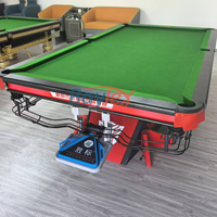 Venta caliente chino negro 8 bolas estilo 9 pies Heyball mesa de billar para uso en el Club