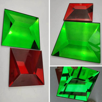 Mosaïque Cristal Carreaux de Verre Cloison Placage Argent Briques de Verre Solide 150x150x30mm Rouge Bleu Clair Bloc de Verre Fournisseurs