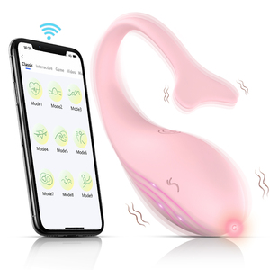 Juguete Sexual Femenino Recargable con APP, Huevo Vibrador con Forma de Delfín, de Silicona, Cómodo para Adultos - Product Image 1