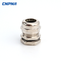 Presse-étoupe blindée CNPNJI en laiton nickelé M25x1.5 avec double joint pour équipement électrique industriel et boîtiers