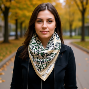 Bufanda triangular multifuncional de 60x135 cm con estampado floral para hombres y mujeres, accesorio de moda - Product Image 3