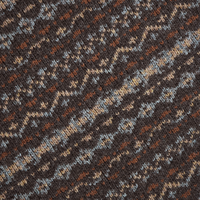 Pull en laine tricoté pour homme à col rond et manches longues, motif Fair Isle, jacquard, marron, logo personnalisé en gros, OEM et ODM, AiNear