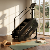 Máquina de Escaleras Eléctrica Profesional para Uso Comercial, Escaladora de Alta Resistencia con Marco de Acero, Equipo de Fitness para Gimnasio