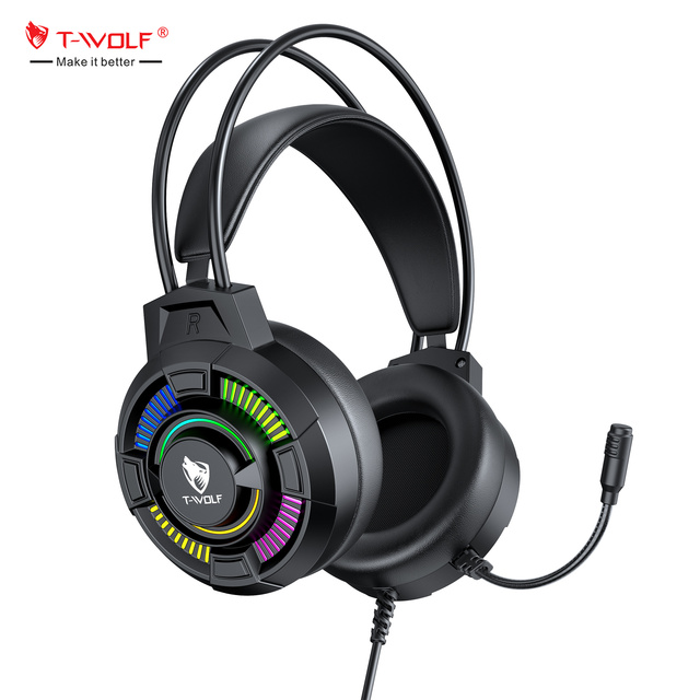 Wired LED Light Headset Gaming In-ear Headphones Gaming Headset Wired Earphones Headphones with Mic for Gamer Pc Desktop Laptop