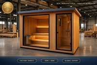 Sauna et salle de douche avec option bain turc, générateur de vapeur en cèdre rouge pour 4 personnes, multi-modes