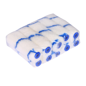 Rouleau de peinture miniature en nylon bleu à rayures de haute qualité E-tool OEM 4 pouces pour la peinture et la décoration industrielle et DIY - Product Image 5