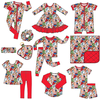 Combinaison pour bébé en bambou à manches longues avec fermeture éclair bidirectionnelle, respirante, à volants, imprimée, pyjama une pièce pour bébé, logo personnalisé, taille et couleur
