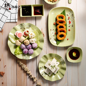 Plum Blossom <b>Melamine</b> Round Plate 62007 Daisy Durable Restaurant Tableware Party Serving Dish - Product Image 1