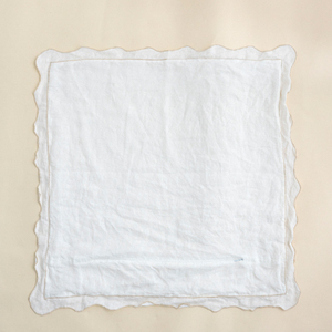 Invisible Zipper Design <strong>Frill</strong> Ruffled Solid White <strong>Cushion</strong> Covers Flax Linen Throw Pillowcase - Product Image 6