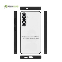 Étui de téléphone protecteur en verre trempé antichoc de haute qualité Prosub 2D TPU+PC pour sublimation, compatible avec Samsung S24