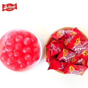 Vente en gros de bonbons durs rouges aromatisés aux fruits VC de 22 g, saveur exotique de miel et de pêche, vitamines en sachet décoré d'un revêtement - Product Image 6