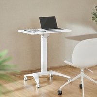 Mobilier de bureau moderne et ergonomique, hauteur réglable, poste de travail Mobile, bureau sur pied avec grande surface de travail et roue