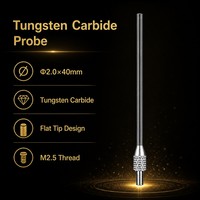 Sonde à pointe plate en carbure de tungstène SD2.0X40mm, filetage M2.5, pièce de rechange pour stylet de mesure d'indicateur de précision pour micromètre