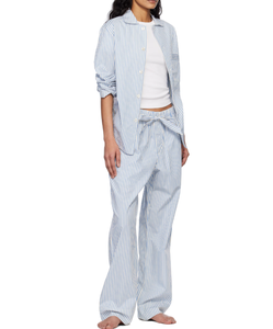 <span class=keywords><strong>Pantaloni</strong></span> a gamba dritta da <span class=keywords><strong>donna</strong></span> stampati <span class=keywords><strong>con</strong></span> Logo personalizzato <span class=keywords><strong>con</strong></span> cintura elastica e fiocco a righe a contrasto di colore ODM fornitura - Product Image 4