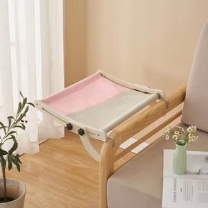 Fabrik Großhandel Holz Katzen bett Fenster mit zwei Kletter stufen Hängende Katzen Holz Katzen bett Hängematte Fenster Barsch - Product Image 4