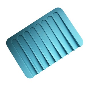 Rectangular Soft Rubber Soap Dish 11x8x1cm Non Slip Minimalist Design For Bathroom Kitchen Toilet Storage - Product Image 5