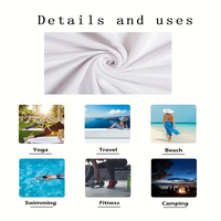 Meilleure vente Oem serviette de plage motif imprimé personnalisé taille populaire sans sable sublimation serviette de plage en microfibre vierge avec LOGO