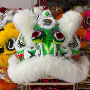 Costume de mascotte authentique pour la danse du lion adulte du Nouvel An <span class=keywords><strong>chinois</strong></span>, en laine et bambou, avec technologie de tissage, lanterne de <span class=keywords><strong>dragon</strong></span>, performance commerciale - Product Image 1