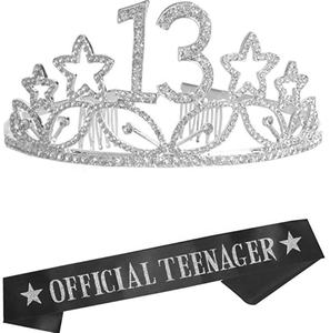 <span class=keywords><strong>13th</strong></span> cumpleaños Tiara nupcial feliz <span class=keywords><strong>13th</strong></span> fiesta de cumpleaños suministros <span class=keywords><strong>13th</strong></span> Officinal adolescente conjunto para <span class=keywords><strong>13th</strong></span> fiesta de cumpleaños suministros - Product Image 4