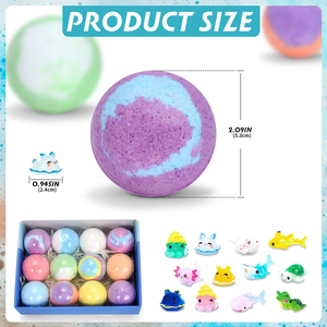 Collection de jouets : Boules de sel de bain effervescentes parfumées aux huiles essentielles pour la relaxation et un sommeil profond - Product Image 2