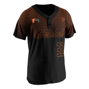 T-shirt de baseball brodé éco-responsable pour hommes, maillot de sport blanc boutonné, maillot de baseball court pour femmes - Product Image 3