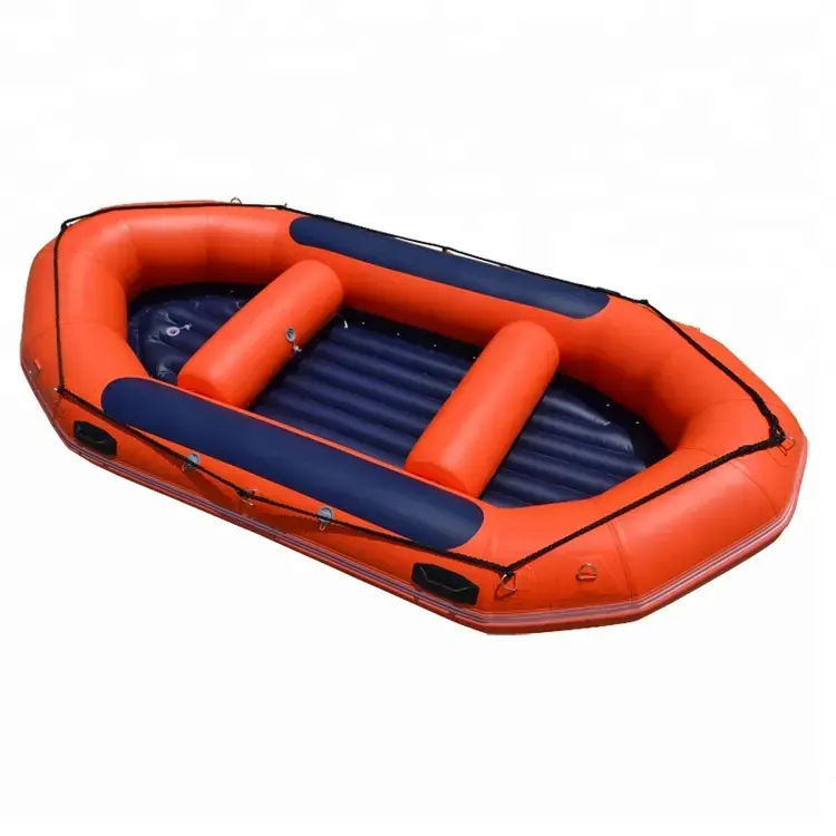 Cheap wholesale PVC or Hypalon 10 person 1.8mmpvc bottom whitewater rafts river rafting boat with lifevest