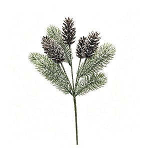 Rama de Pino Artificial con Conos y Efecto de Nieve para Decoraciones Navideñas y Arreglos Festivos - Product Image 4