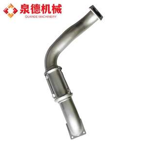 Tubo de Escape Delantero de Cuatro Ejes Compatible con Isuzu Euro 3, con Acabado Pulido, para Camiones Bomba y Mezcladora, Modelo 1-22124033-0 - Product Image 1