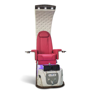 Großhandel Electric Pink Pediküre Stuhl White Moon Shape Tall Foot Spa <span class=keywords><strong>Massage</strong></span> stuhl zum Verkauf - Product Image 1