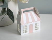 Taille personnalisée Jolie fête d'anniversaire faveur 3D maison café mignon modèle de boulangerie boîte-cadeau de remerciement